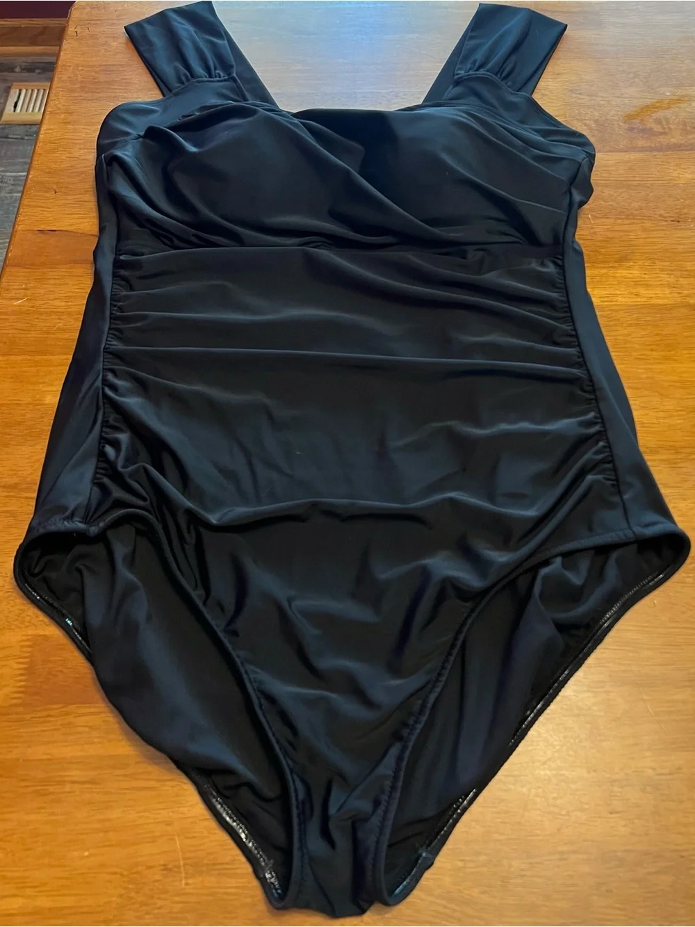 Coldwater Creek Black One-Piece Swimsuit with Wide Straps